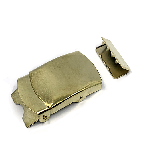 Hebilla militar con puntera 32mm latón