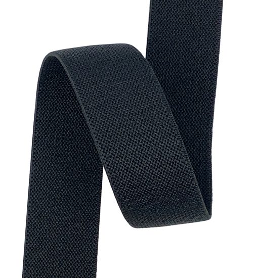 Elástico afelpado 1" Negro
