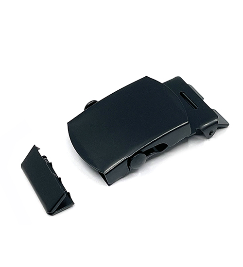 Hebilla militar con puntera 32 mm Negra