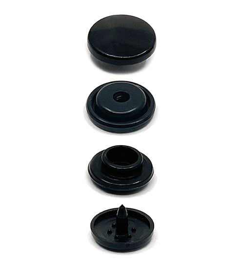 Broche de plástico 12mm Negro