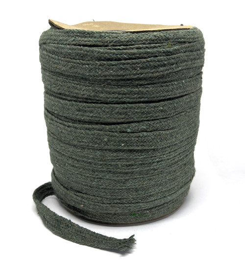 Cuenda de Algodón plana 14mm Verde Olivo