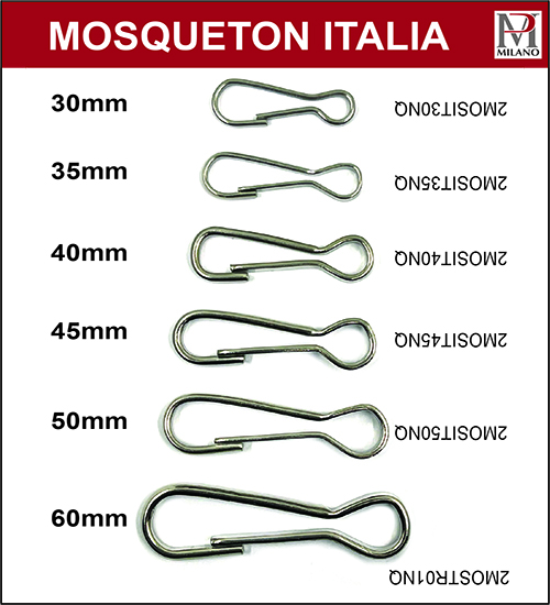 Mosquetones metálicos Italia