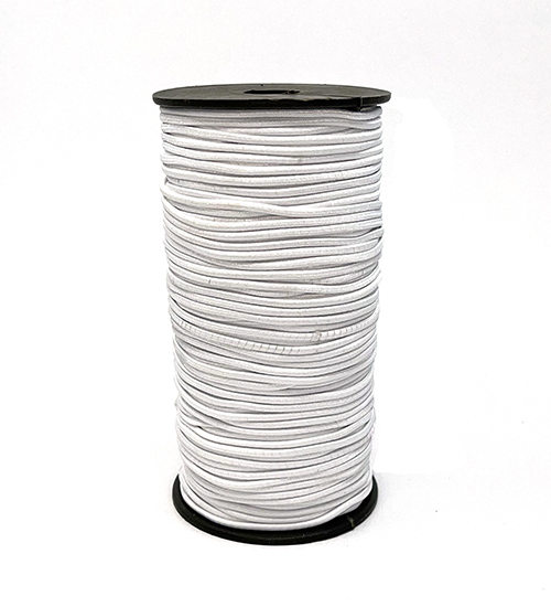 Elástico tubular 3mm Blanco