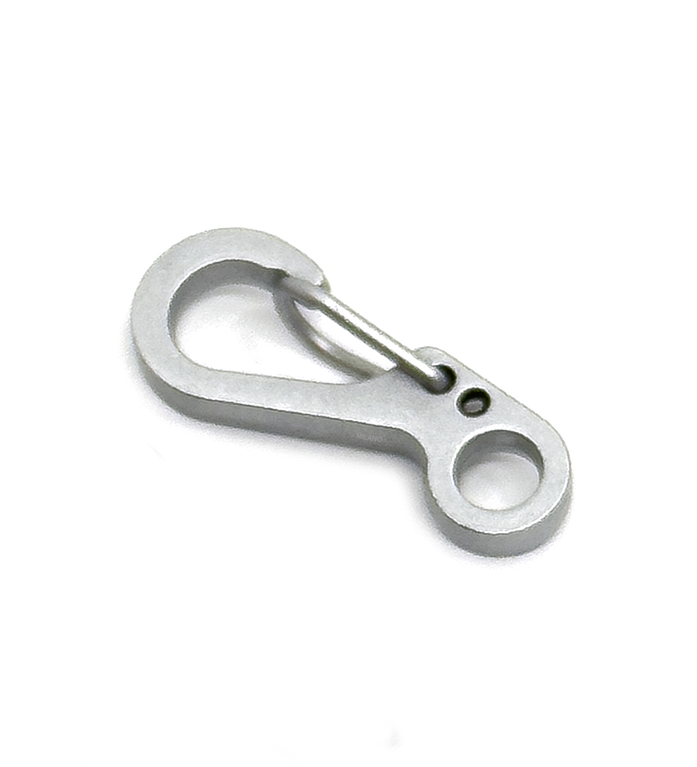 Mosquetón de aluminio 4mm Plata
