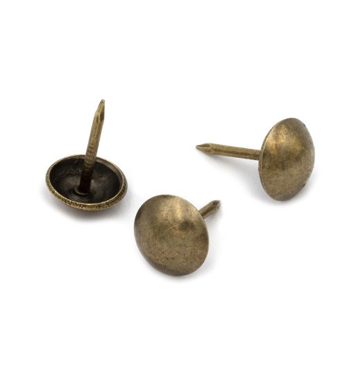 Clavillo liso para tapicería latón viejo